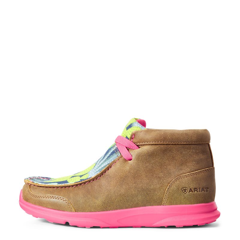 Ariat Western: Spitfire Botas Western Niños - Marrones / Verde Menta / Rosas (KSJRO5192)